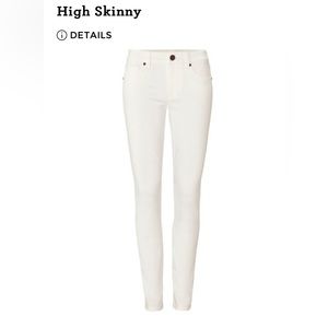 Cabi “High Skinny” winter white jeans, size 4, NWOT